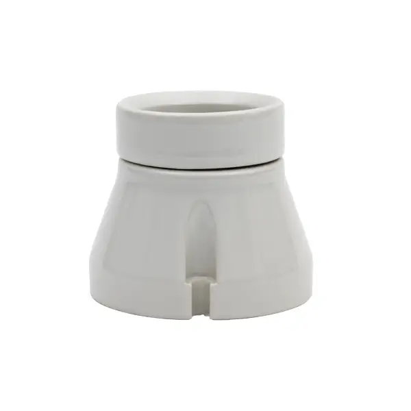 Lamp holder porcelain straight white - Image 3