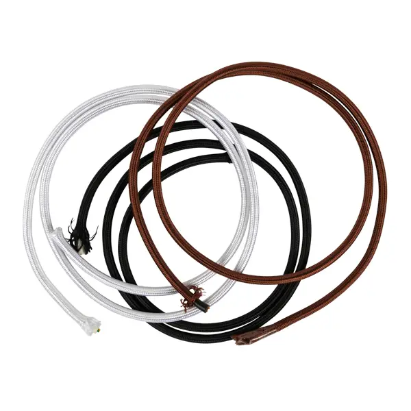 Textilsladd rund 3-led brun - Bild 3